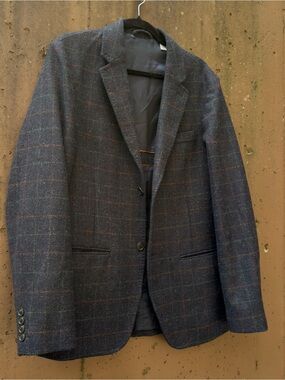 Jack Spade grey blazer with orange accents Size 40 medium